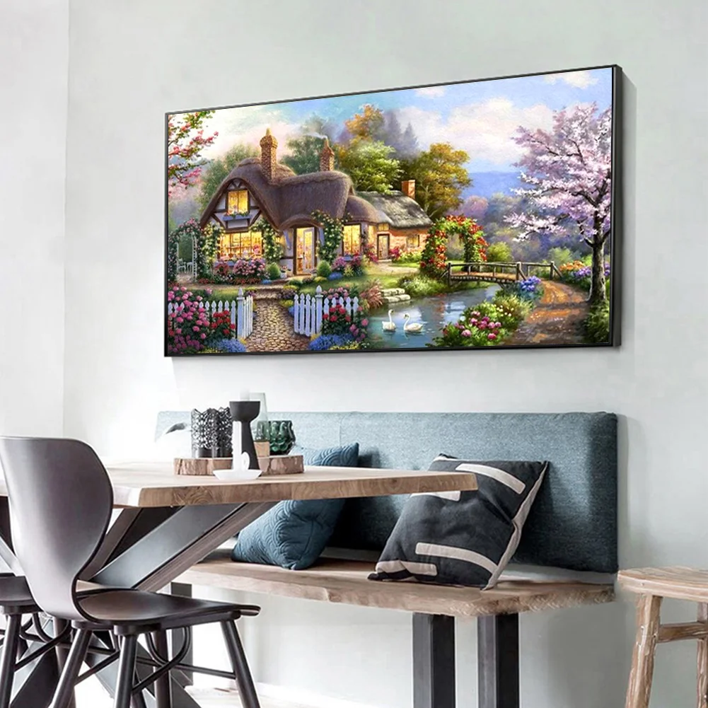 Diamond Painting - Full Round Drill - Garden Cottage(100*50cm)