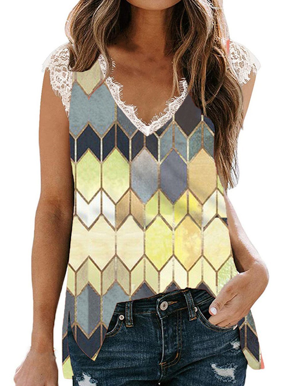 Women Half Sleeve V-neck Solid Color Dress