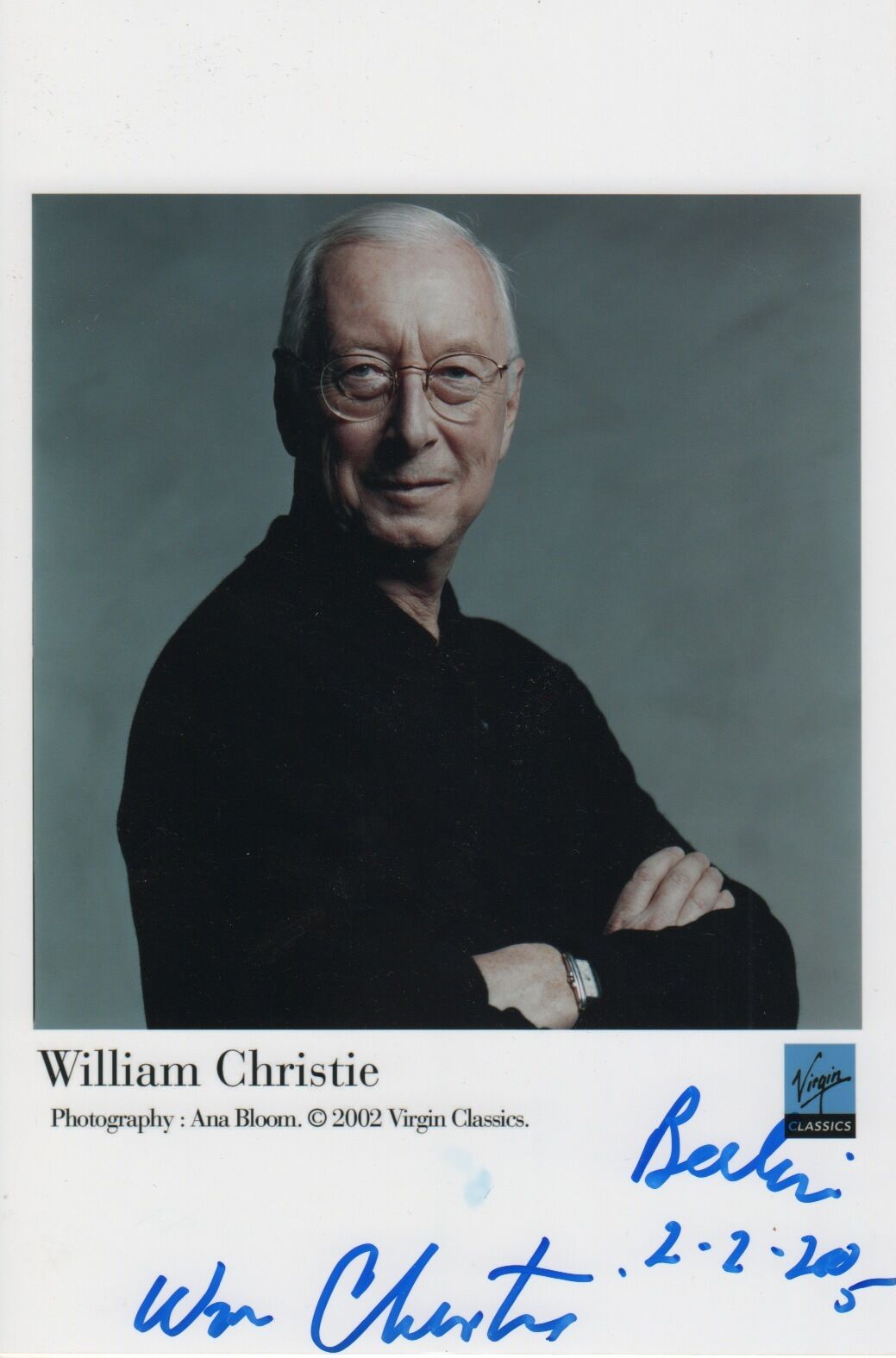 William Christie Conductor signed 7x11 inch Photo Poster painting autograph