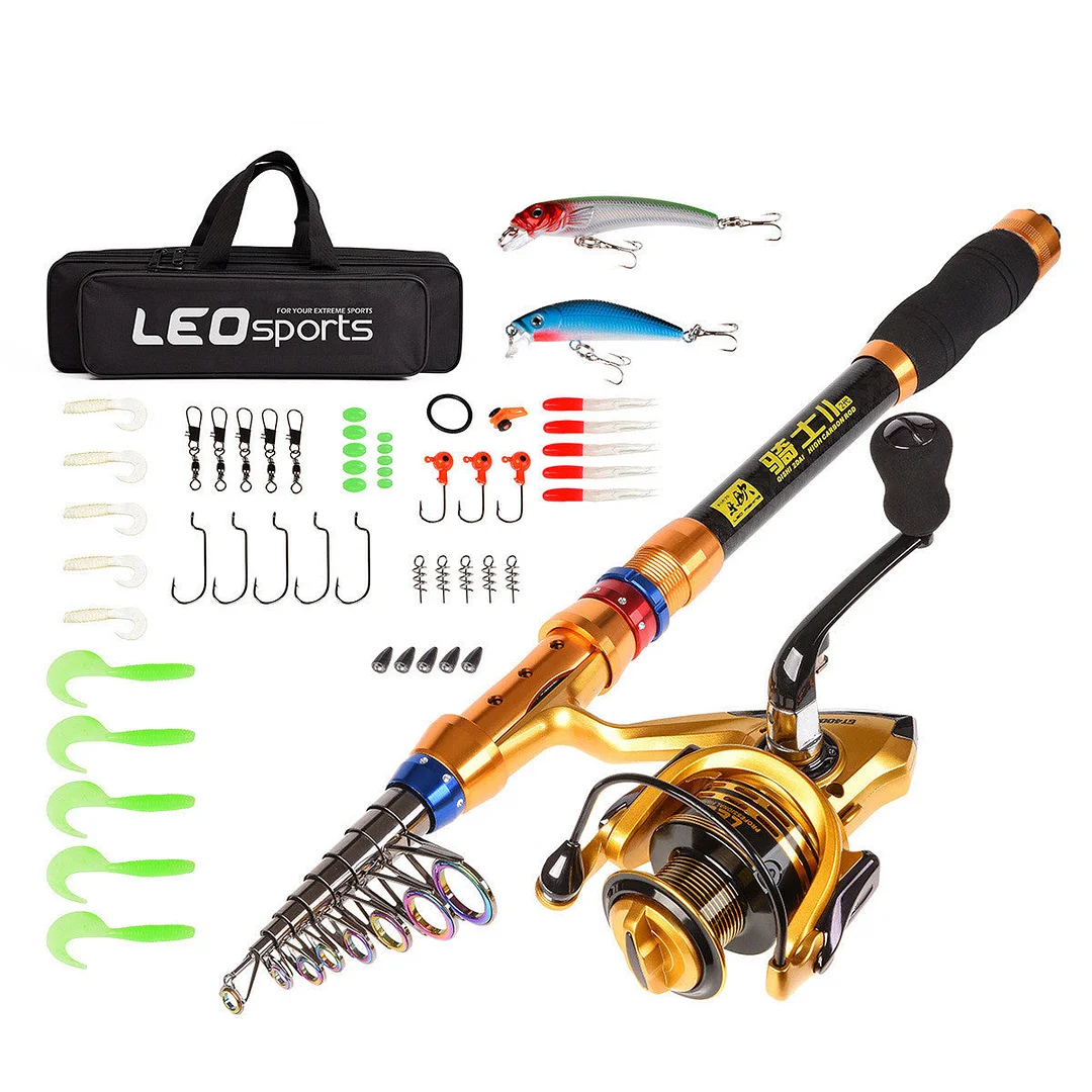 Telescopic Fishing Rod Combo And Reel Complete Kit