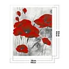 （No Printed Canvas）Counted Cross Stitch 11CT-Red Poppy 40*50cm