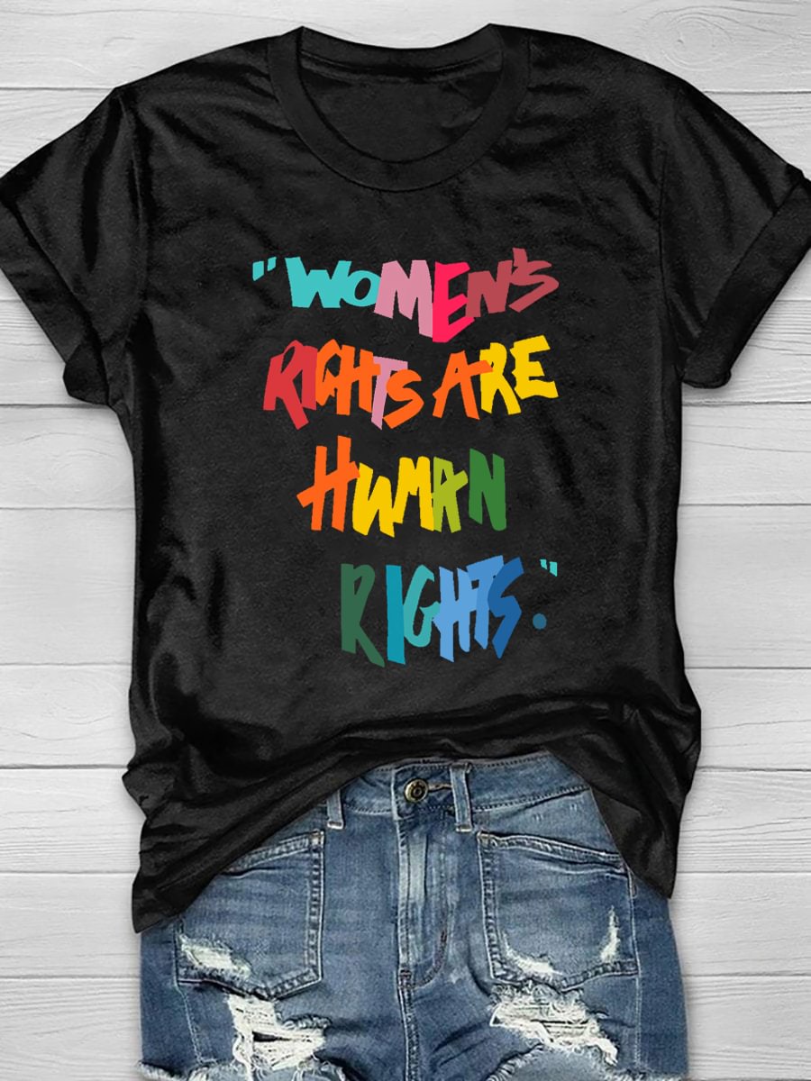 Women's Rights Are Human Rights Print Short Sleeve T-Shirt