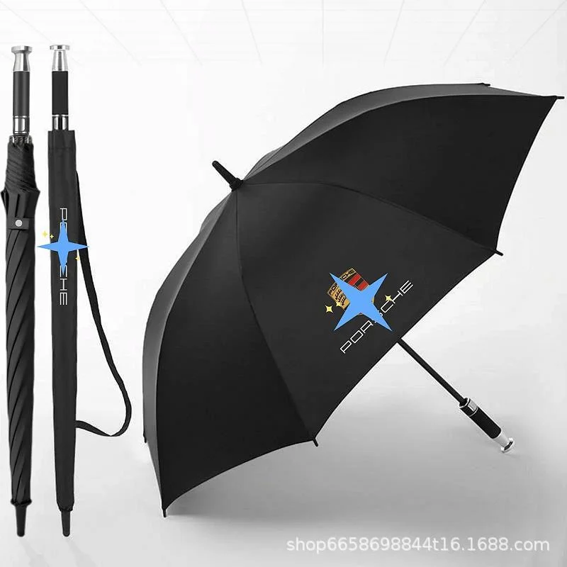  VIP business folding 10-bone black plastic umbrella