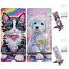 2er-Pack Acryl Katze Hund Telefonständer & Spiegel - 5D DIY Handwerk Modeaccessoires