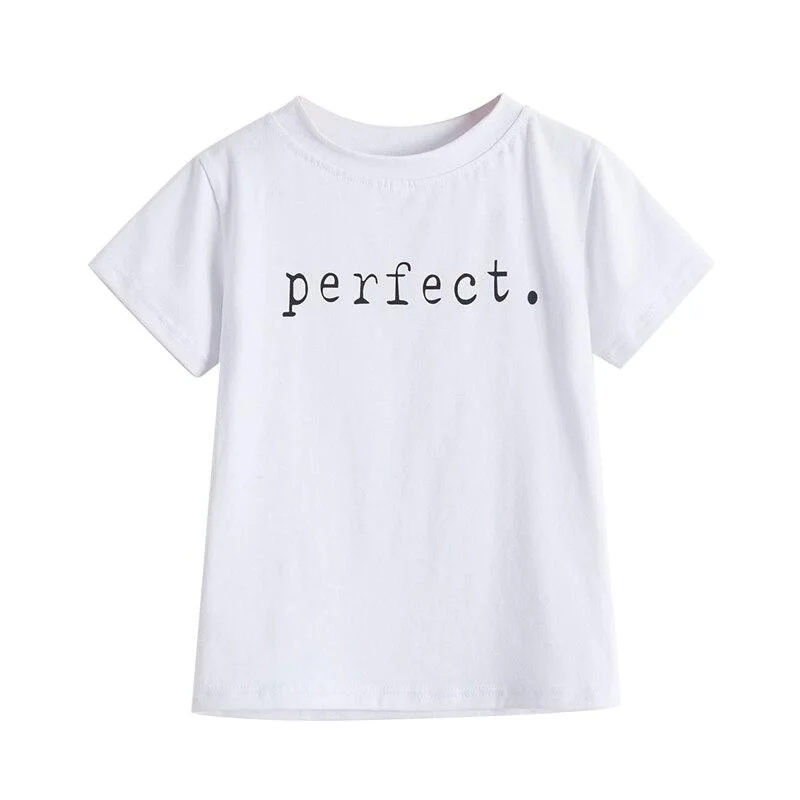 Black White Tees For Girl Boys T-shirts Short Sleeve Summer Clothes Cartoon Unicorn Unisex Tops Girl T shirts 3-8T Kids Clothing