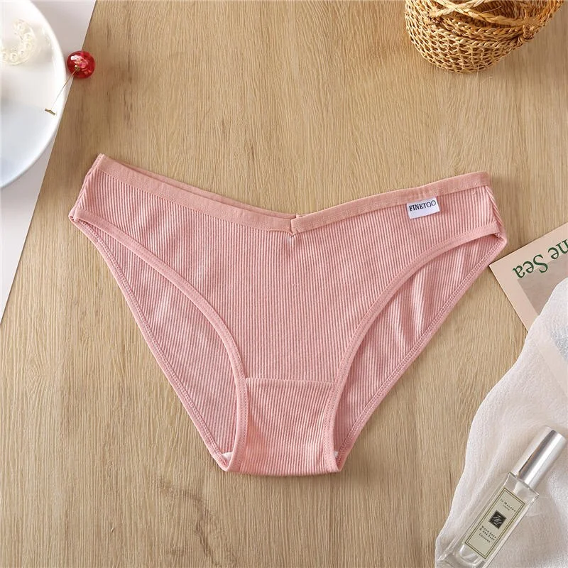 Women Panties Cotton Underwear Deep V Waist Female Underpants M-4XL Solid Color Woman's Briefs Cotton Pantys Intimates Lingerie