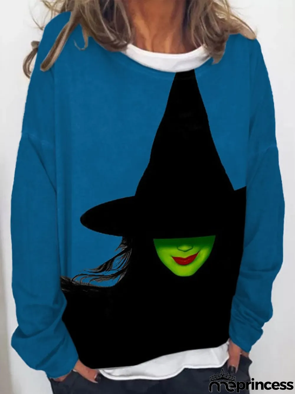 Women's Witch Print Pullover Sweatshirt