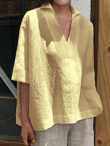 Spring/Summer 2024 Cotton and Linen Shirt