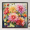 (Big Size)[Brand]Dahlia - 14CT Stamped Cross Stitch - 75*75cm - Flower Natural
