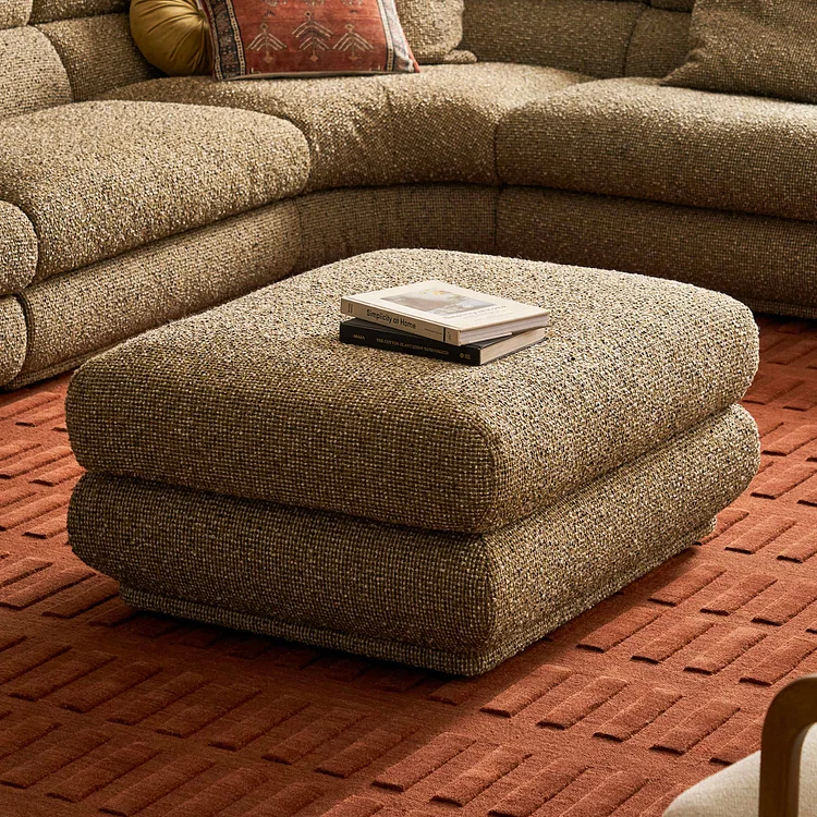 Solari Performance Fabric Ottoman
