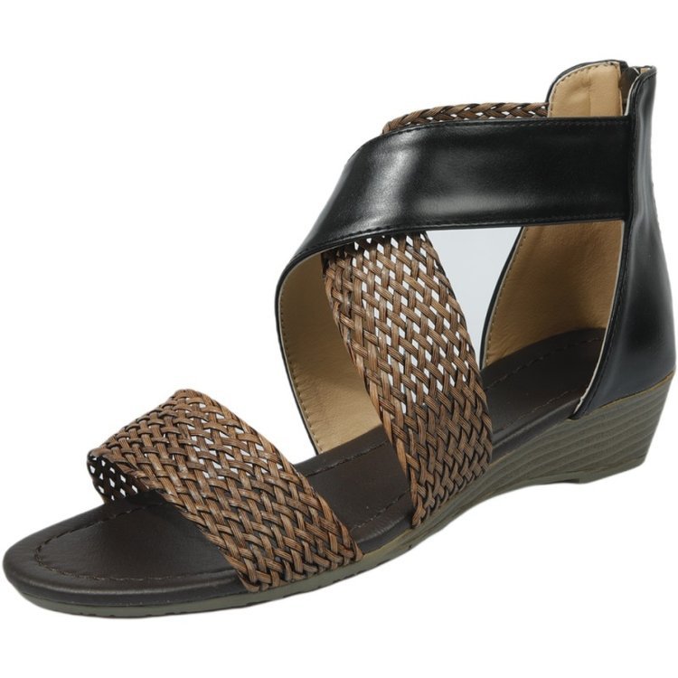Women's Bohemian style retro Roman sandals woven 