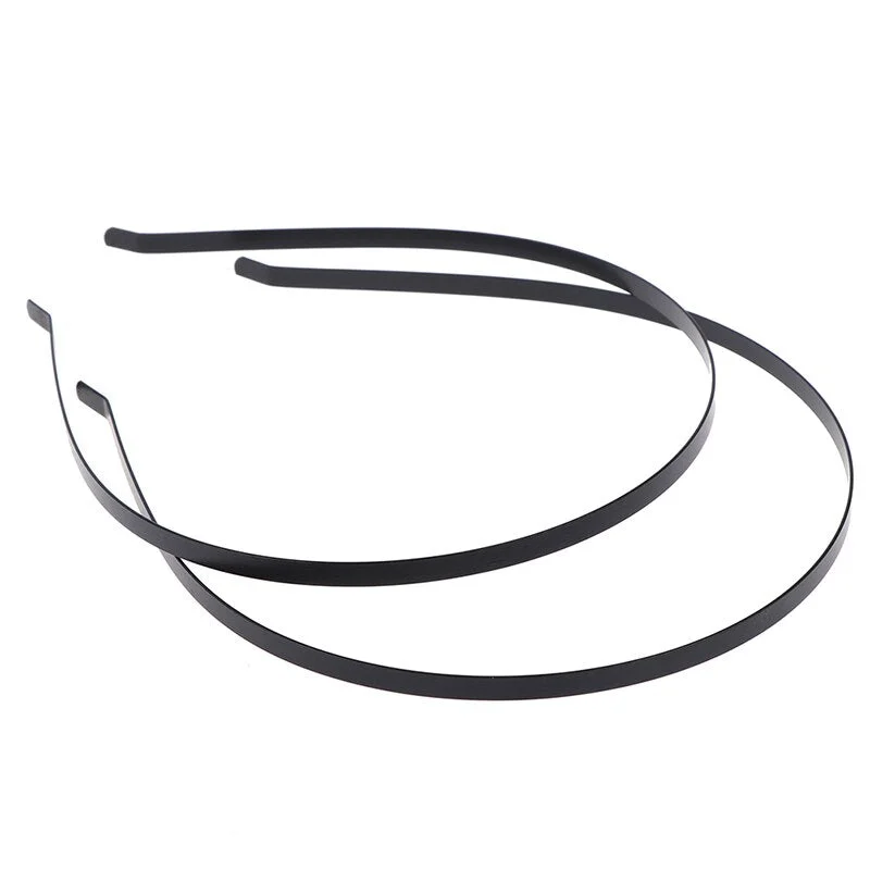 1/2PCS Boys Girls Black Metal Waved Style Holiday Sports Hairband Solid Men Women Unisex Hair Band Casual Adult Headwear New