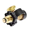 Propane Tank Adapter with Gauge Convert POL LP Tank Service Valve to QCC1/Type 1