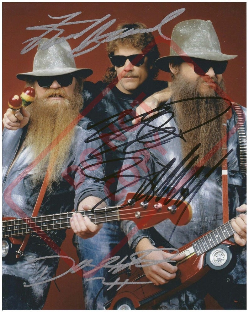 ZZ Top group 8.5x11 Autographed Signed Reprint Photo Poster painting