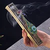 Guqin Creative Line Incense Burner Chinese Style Home Indoor Enamel Pipa Lying Incense Box Agarwood Incense Burner Tray