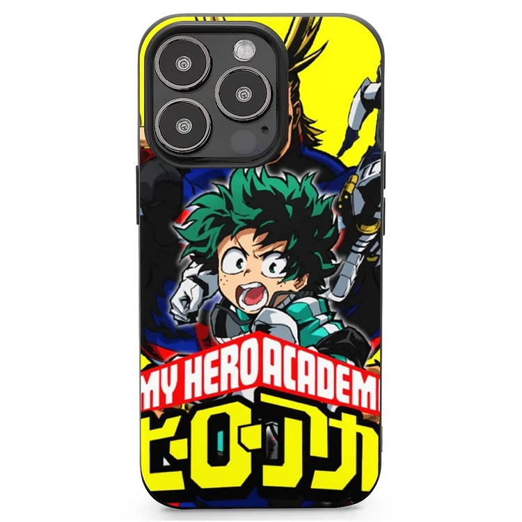 All Might Eijiro Kirishima Izuku Midoriya Katsuki Bakugou Minoru Mineta Ochaco Uraraka Shoto Todoroki Tenya Iida Tsuyu Asui Anime My Hero Academia Phone Case Mobile Phone Shell IPhone 13 and iPhone14 Pro Max and IPhone 15 Plus Case - Heather Prints Shirts