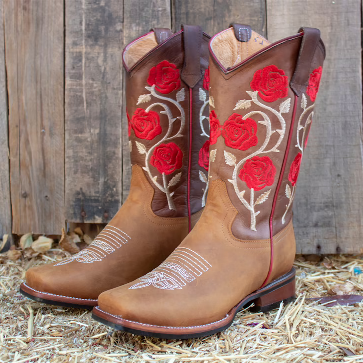 Womens Wide Square Toe Boots