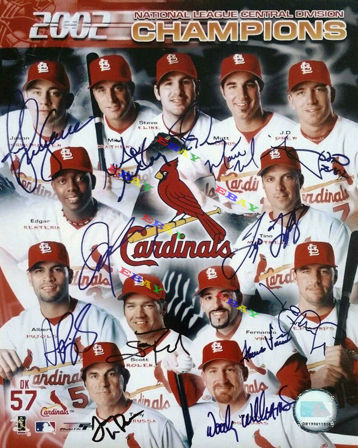 2002 St. Louis Cardinals Signed Autographed Signed 8x10 Photo Poster painting Reprint