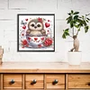 Owl in Coffee Cup - Crystal Rhinestone Diamond Painting
