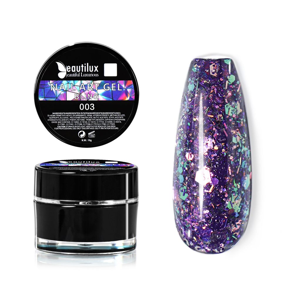 COULEUR PAILLETTES GEL POUR ONGLES| BHCD-03