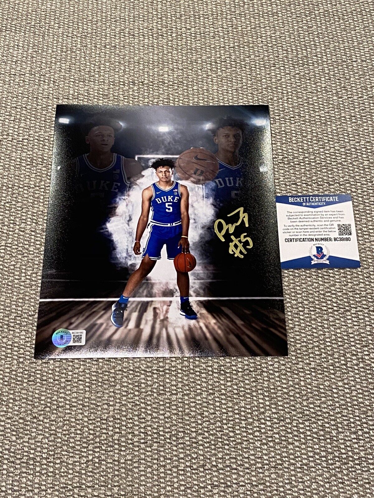 BECKETT COA PAOLO BANCHERO Signed Autographed 8x10 Photo Poster painting Duke Basketball