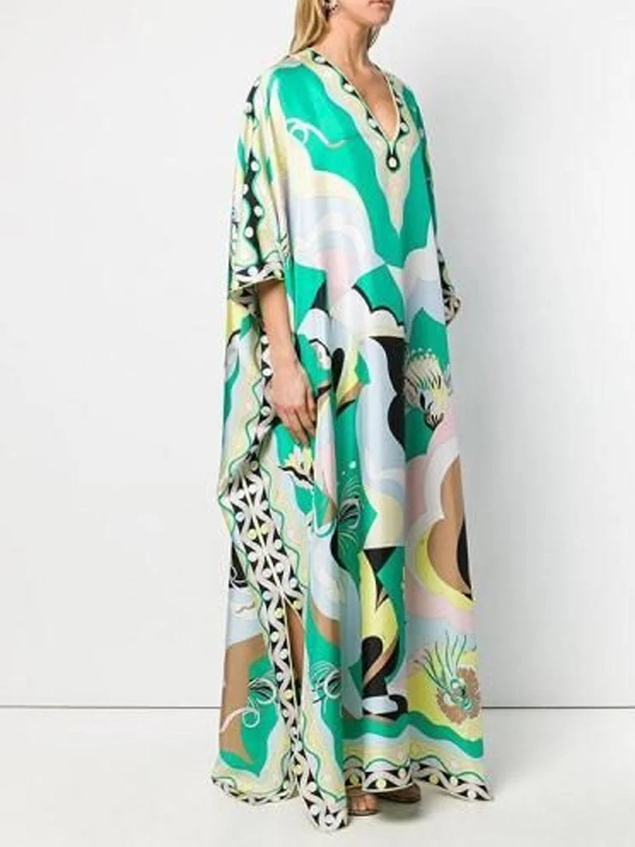 Patchwork Vintage Print Dress