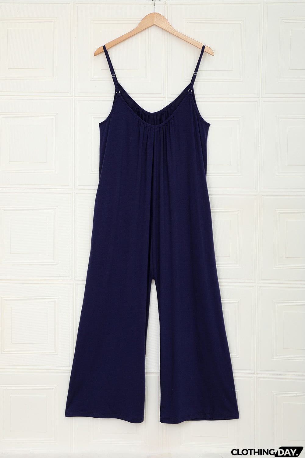 Spaghetti Straps Wide Leg Pocketed Jumpsuits