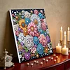 (Pre-Framed)Diamond Painting-DIY Crystal Rhinestone Colorful Flowers(25x25cm)