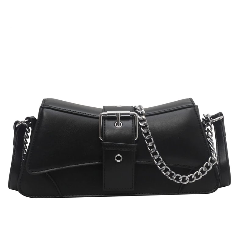Pongl color Women Chain Shoulder Side Bag Small PU Leather Handbag And Wallet Vintage Luxury Brand Lady Flap Crossbody Sling Bag