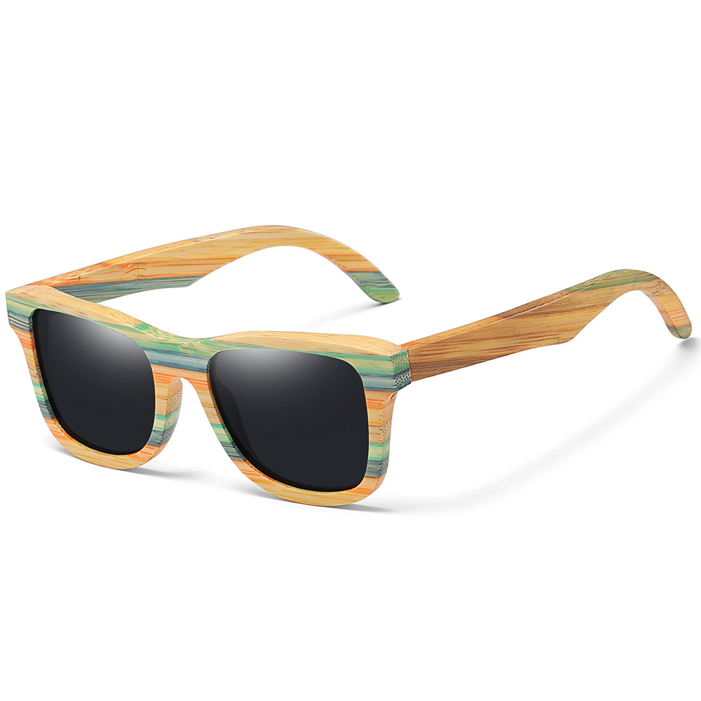 Older Ladies & Men Fashion Wooden Polarized Bamboo Sunglasses