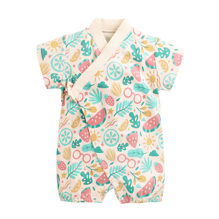 Baby Fruit Dino Flower Pajamas Kimono 