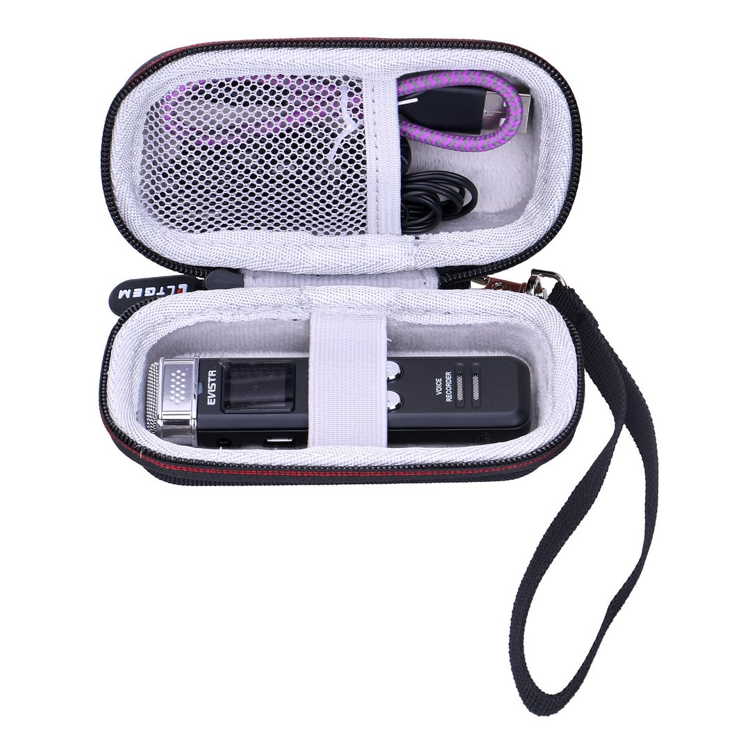 LTGEM EVA Hard Case for EVISTR 16GB Digital Voice Recorder Voice Activated Recorder - Travel Protective Carrying Storage Bag
