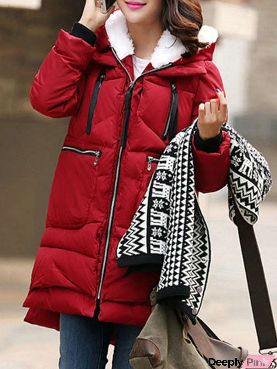 Women's Fashion Warm Casual Hooded Parker Outerwear
