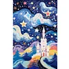 Diamond Painting-DIY Full Round Drill Abstract Starry Sky Castle(40x60cm)