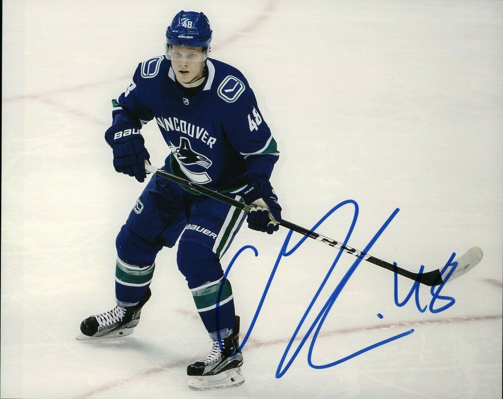 Vancouver Canucks Olli Juolevi Autographed Signed 8x10 NHL Photo Poster painting COA #3