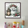 Christmas Puppy-11CT Stamped Cross Stitch 40*40cm/15.75*15.75in