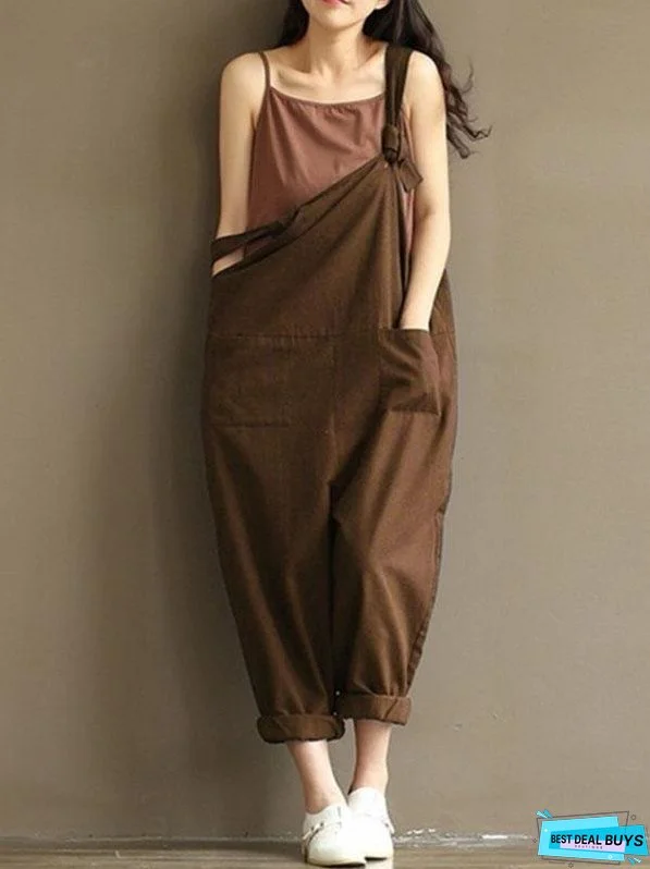 Loose Comfortable Pocket Jumpsuits
