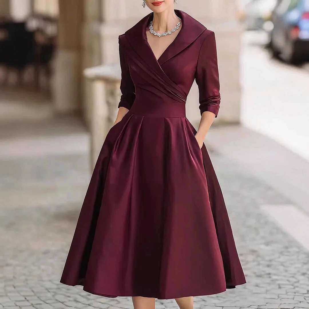 Athvotar Athvotar Elegant Stuff Spring And Autumn Long-Sleeved Belt Dress Explosion