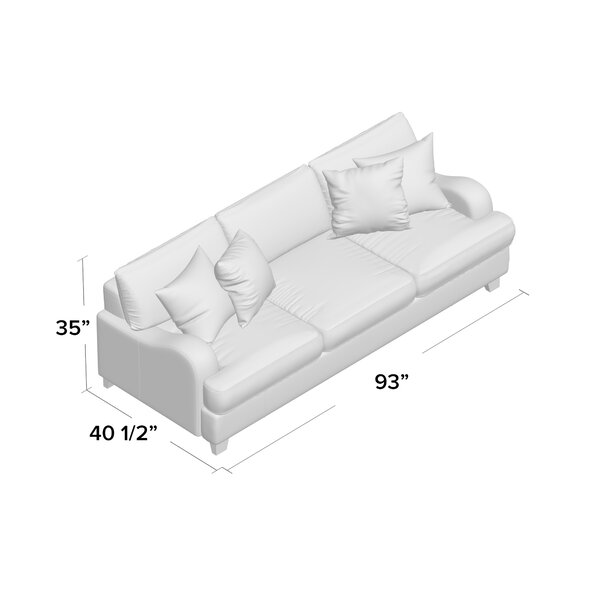 Rosalie 93" Recessed Arm Sofa