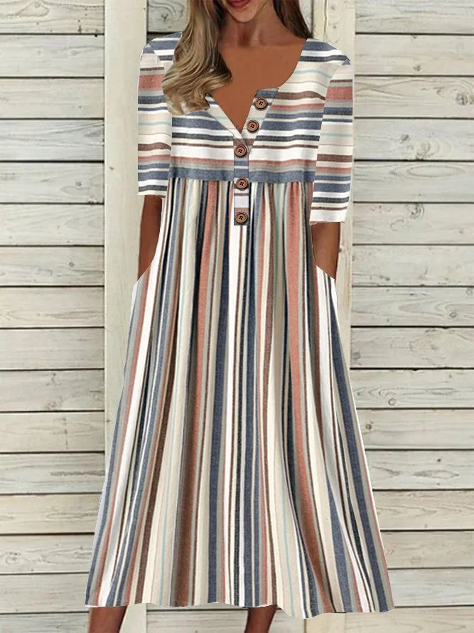 Regular Fit V Neck Dresses