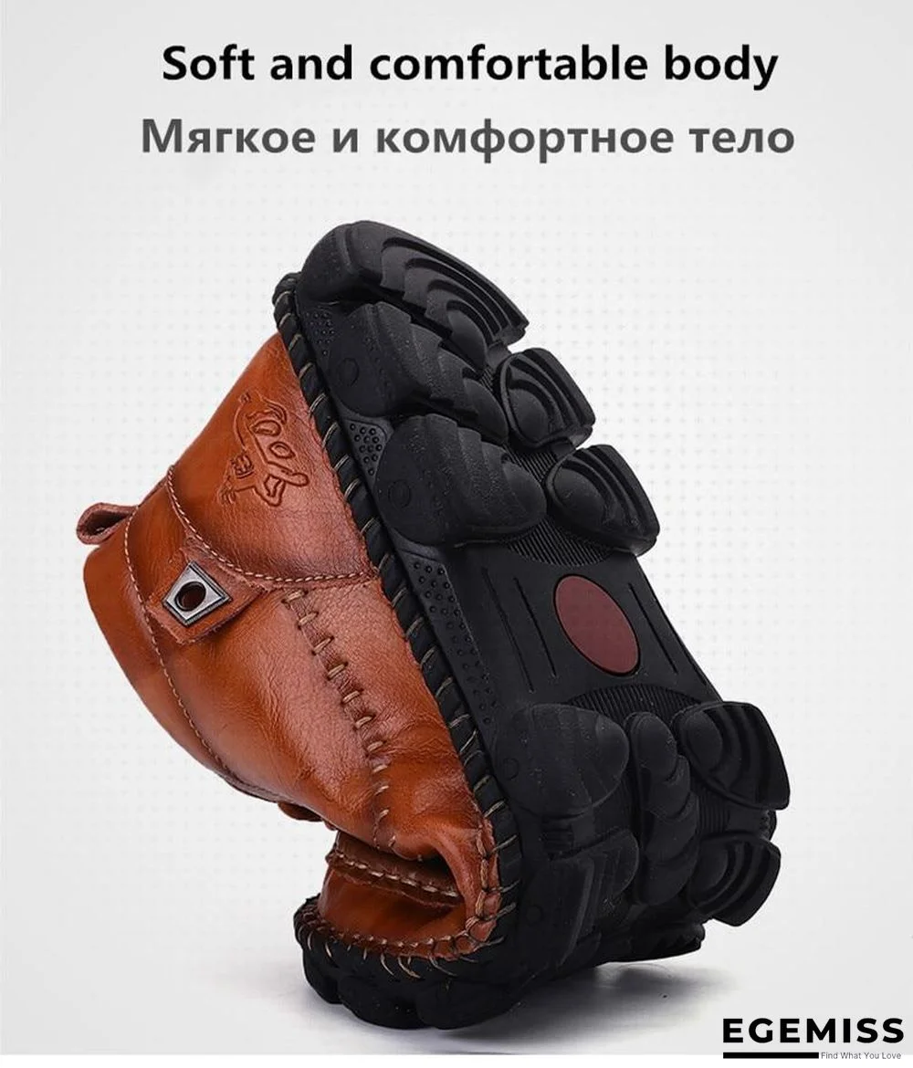 Cow Split Leather Men Boots Comfortable Boots Men Footwear Rubber Ankle Boots Men's Shoes | EGEMISS