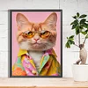 Diamond Painting -DIY Round Drill Cat with Glasses