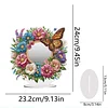 DIY Diamonds Painting Special Shaped Crystal Drill Crafts Mirror Desk Ornament Decor Kit(Flower Butterfly)
