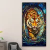 (40*70cm)Tiger - Full Round Drill Diamond Painting