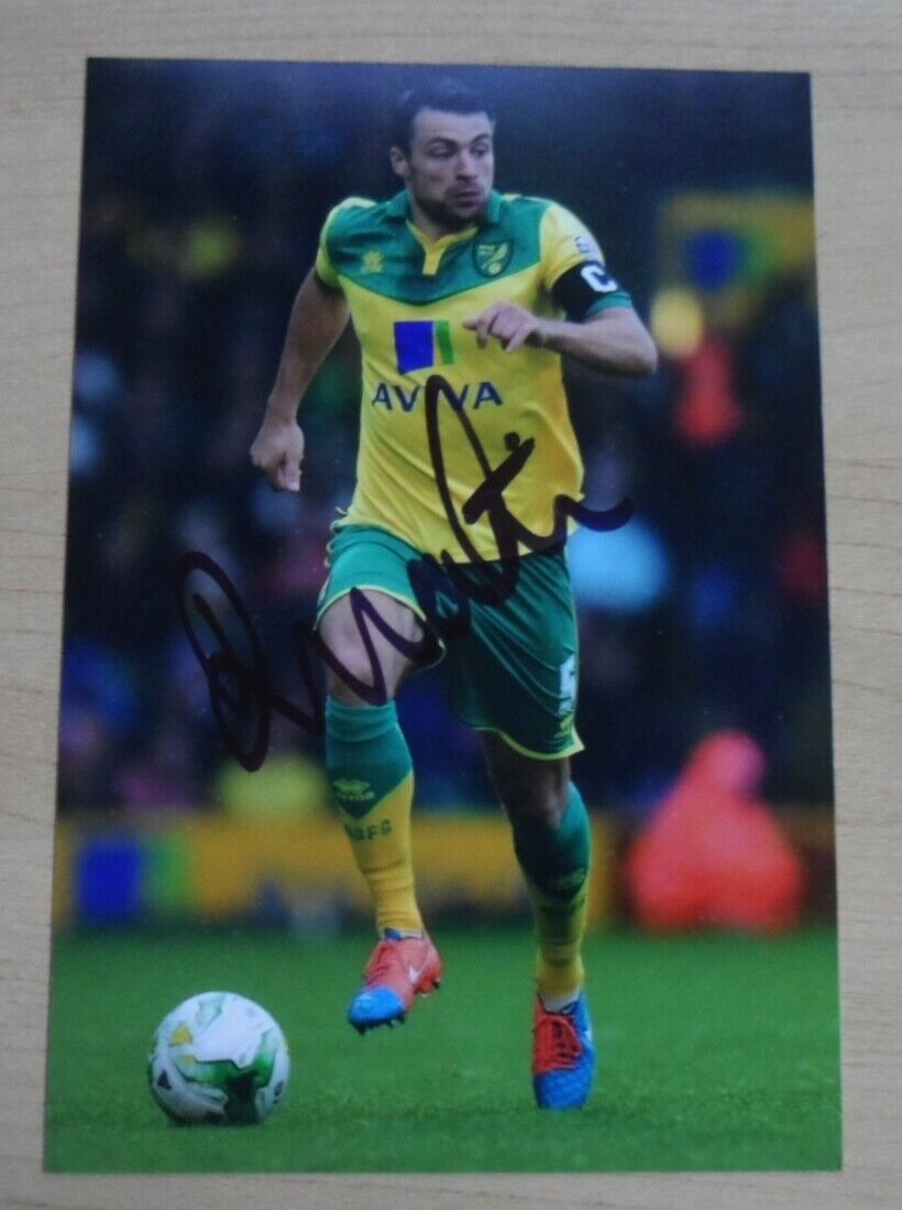 Russell Martin Signed 6x4 Photo Poster painting Norwich City Milton Keynes Rangers Autograph+COA