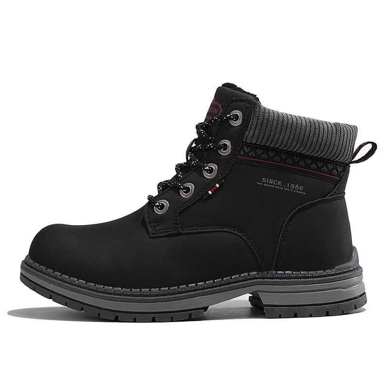2021 New Women Winter Snow Boots Fashion Leather Warm Plush Martin boots Outdoor Casual British Retro Ladies Pink Ankle Boots