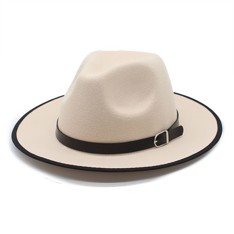 Gene Woolen Gentleman Hat-Beige