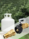 Brass Outlet Adapter Leakproof Gas Conversion Inflation Joint for Camping Picnic
