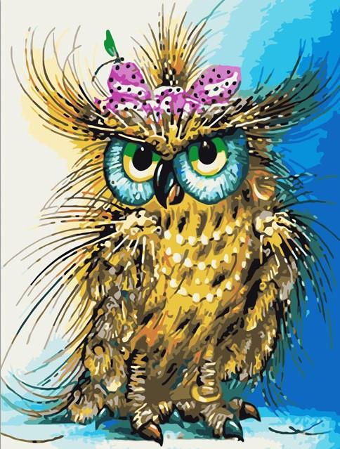 

Bow Owl – Paint By Numbers - 40*50CM, 501 Original