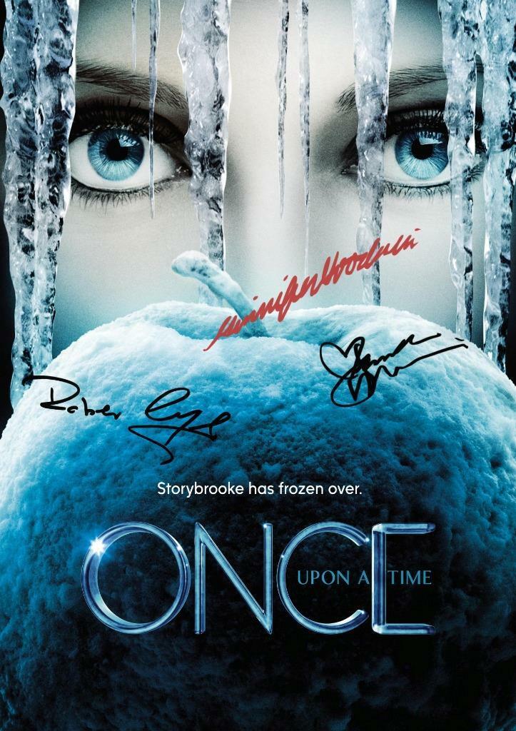 ONCE UPON A TIME CASTX3 PP SIGNED 12X8